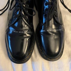 Men’s black doc martins “the new warriors” made in England. ***floor model